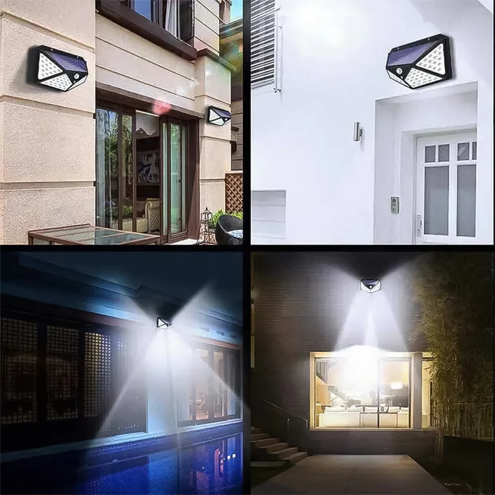Outdoor Solar Lamp 100 LED Solar Light PIR Motion Sensor Wall Light ( 1 Pc) - Image 4