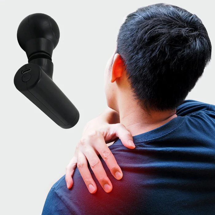 Black Mini Pocket Size Massager, Full Body Massager, Cordless One Button Operation for Body Pain & Relaxation - Image 3