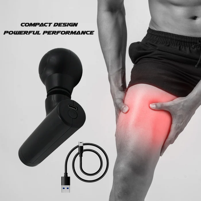 Black Mini Pocket Size Massager, Full Body Massager, Cordless One Button Operation for Body Pain & Relaxation - Image 4