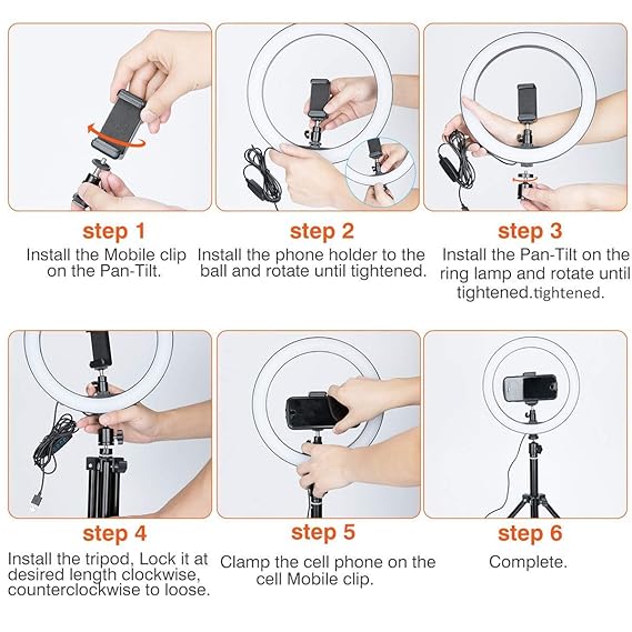 10-inch Ring Light with Tripod Stand | 3 Color Modes | 10 Brightness Settings | 360° Rotation | Suitable for Mobile Phones & Camera, YouTube, Photoshoot, Videography and More - Image 3