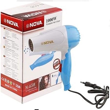 Nv-1290 1000 Watts Foldable Hair Dryer For Women Professional Electric Foldable Hair Dryer With 2 Speed Control,Multicolor