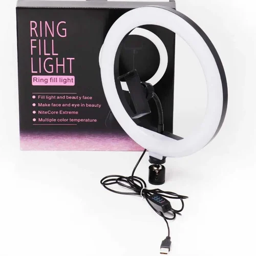 10-inch Ring Light with Tripod Stand | 3 Color Modes | 10 Brightness Settings | 360° Rotation | Suitable for Mobile Phones & Camera, YouTube, Photoshoot, Videography and More